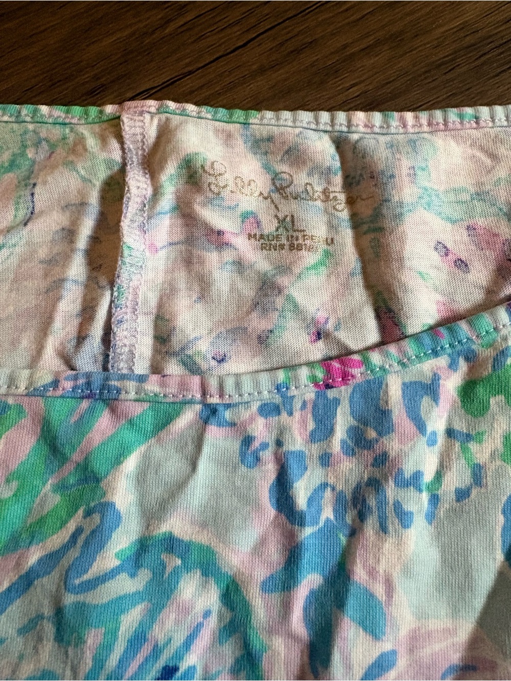 Lilly Pulitzer Dress/cover Up Women’s Size X-Large Blue Floral - Picture 3 of 6